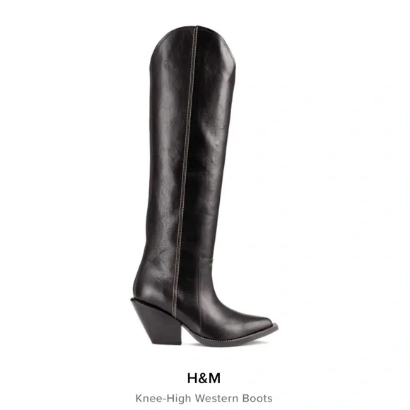 H&M STUDIO AW16 Knee-High Western Boots